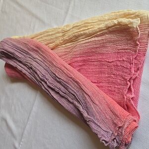 Woven Gradient Pink, Lavender and Cream Scarf